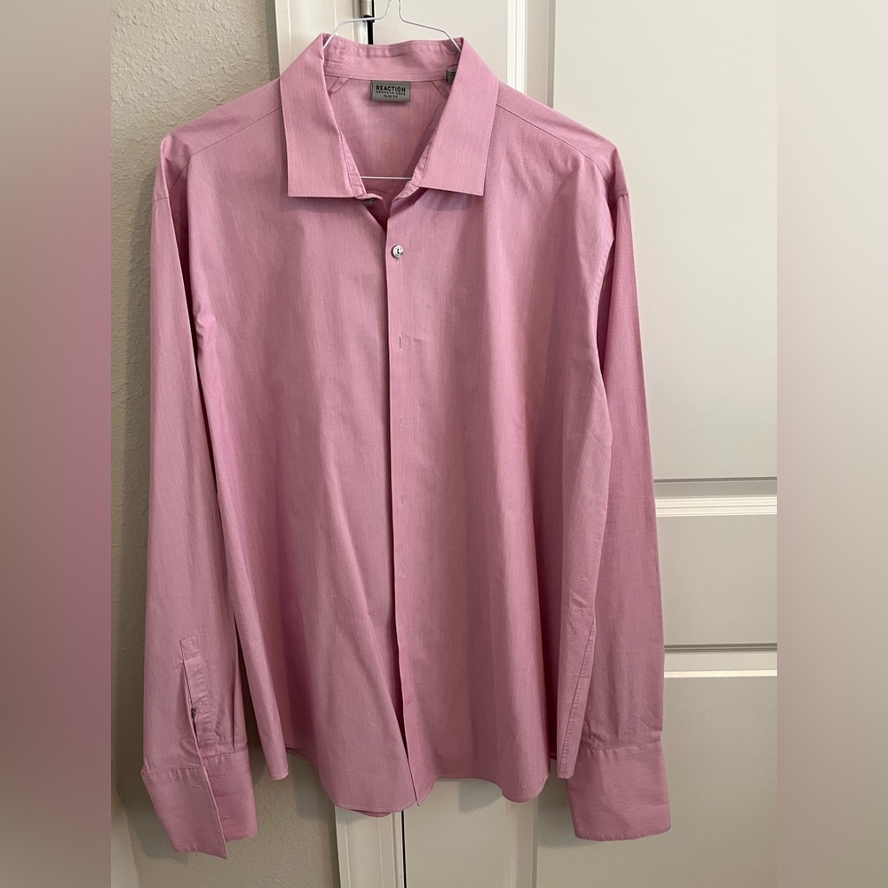 NWOT Men’s Kenneth Cole Men's Pink/Rose Dress Shirt - Size: 18 36/37